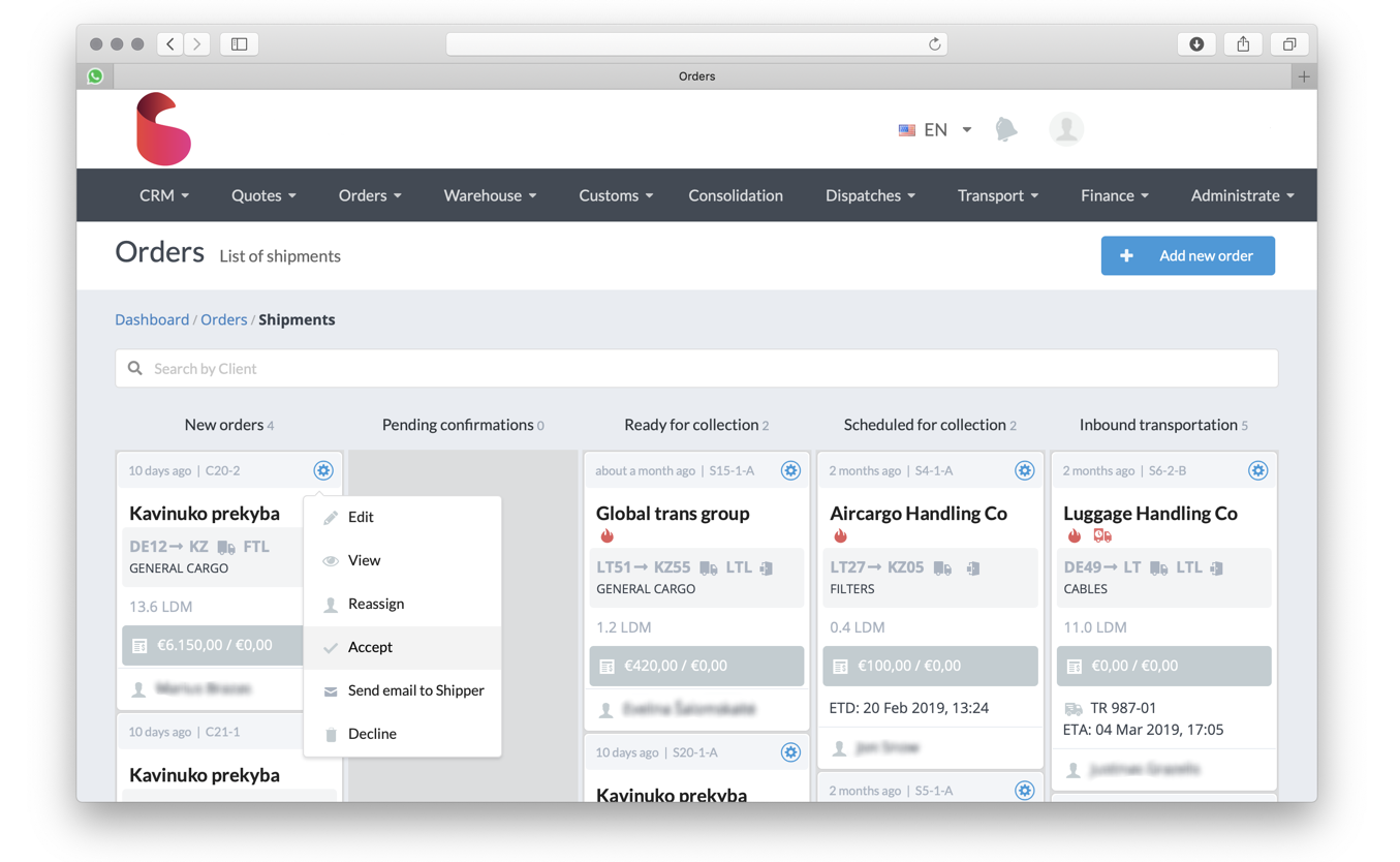 kanban Kanban board transportation workflow